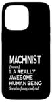 Coque pour iPhone 14 Pro Max Définition de machiniste amusante Magasin d'outils de machines-outils