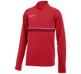 Nike Garçon Y Nk Dry Acd21 Dril Top Sweatshirt, Rouge/Blanc/Rouge, 7 ans EU