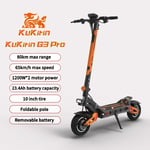 kukirin g3 pro peak 3000w dubbelmotor 52v 23.3ah elektrisk skoter max räckvidd 80km avtagbart batteri lcd-skärm hopfällbar escooter