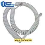 BT Big Button 200 Telephone Curly Cord Cable - White