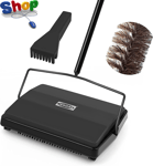 Carpet  Floor  Sweeper  Manual  with  Horsehair ,  Non  Electric  Quite  Rug  Ro