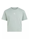 Calvin Klein Kids' CK Logo Boxy Cotton T-Shirt, Jadeite