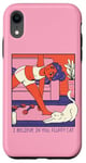 iPhone XR Fluffy Cat Yoga Stretch Cozy Home Yoga Cute Retro Comic Case