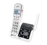 Geemarc Amplidect 595 U.L.E - Loud Cordless Home Telephone with Intercom System, Answering Machine and SOS Function for Elderly - Medium to Severe Hearing Loss - Hearing Aid Compatible - UK version