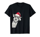 Pig Christmas Santa Hat Pajama Funny Pig Xmas T-Shirt