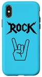 Coque pour iPhone X/XS Cornes à main Cool Band Rock and Roll Heavy Metal Music Concert