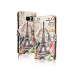 ETUI FOLIO PARIS TOUR EIFFEL POUR APPLE IPHONE 7 PLUS IPHONE 8 PLUS 7+ 8+ ROSE