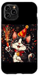 iPhone 11 Pro Ring in the New Year Costume with a Cool Cat Vibe Case