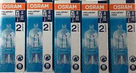 Pack of 5 Osram 20W = 25W G9 2pin Halopin Halogen Capsule Clear Dimmable bulb
