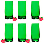 Glasmark Lot de 6 bocaux en verre de 380 ml vert arc-en-ciel