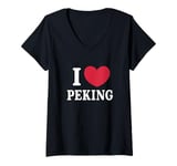 Womens I Love Peking V-Neck T-Shirt