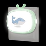 Annmore Veilleuse Bébé Baleine sur Prise Lampe Veilleuse de Nuit Enfant Murale Lumière Bebe Allaitement Cadeau Nouveau-né