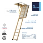 TB Davies LuxFold Timber Folding Loft Ladder 70cm x 120cm (280cm) Attic Stairs