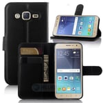 Galaxy J3 2016      Pu Wallet Case    [Black]