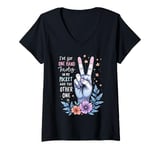 Womens I've Got One Hand Textly In My Pocket And The Other One Is V-Neck T-Shirt