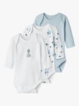 Name It Body 3P Long Sleeve Baby Elephant - Gutt - Blå - 74