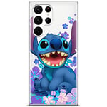 ERT GROUP Coque de téléphone Portable pour Samsung S22 Ultra Original et sous Licence Officielle Disney Motif Stitch 001 Parfaitement adapté à la Forme du téléphone Portable, partiel imprimé