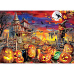 Pussel för vuxna 1000 bitar, Halloween pumpa Träpussel för Halloween dekorationer, 75x50cm 1000 bitar pussel för Halloween Deco