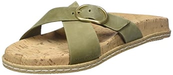 Marc O'Polo Femme Mod. Kiara 1c Sandale plate, Olive, 39 EU