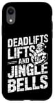 iPhone XR Funny Deadlifts and Jingle Bells Santa Claus Gym Fitness Pun Case