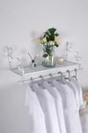 Wall Mounted Metal Clothes Shelf Garment Shop Display Rack 60cm