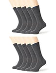 DIM Chaussettes Homme EcoDIM Talon Renforcés x10, Gris Moyen, 39-42