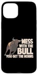 Coque pour iPhone 15 Plus Mess With The Bull You Get The Horns Funny Bull Riding Riding Riding Rider