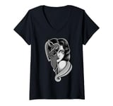 Womens Devil is a Woman American Traditional Tattoo Flash V-Neck T-Shirt