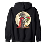 Valentine's Knight with flowers in hand costume Zip Hoodie