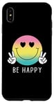 Coque pour iPhone XS Max Chemise Be Happy Heart Eyes Smile Face Peace Happy Face Love