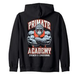 Gorilla Gym Funny Primate Academy Strength & Conditioning Zip Hoodie