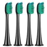 Replacement Toothbrush Heads 4 Pack Brush Heads Compatible with Philips Black