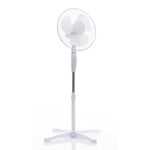 Daewoo 16 Inch Pedestal Fan With Clip On Base, 3 Speed Settings, Oscillation, adjustable tilt and height, with three blades and fan guard, ideal for all floor, Cooling For Bedrooms, Offices And More