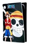 Konix One Piece Façade de Protection pour Console PS5 - Silicone - Antichoc - Anti-Rayures - Motif Luffy - Noir