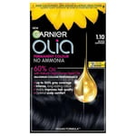 3 x Garnier Olia Permanent Hair Colour 1.10 Black Sapphire