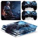 Kit De Autocollants Skin Decal Pour Console De Jeu Professionnelle Ps4 Neptune, T1tn-P4pro-6777