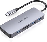 Hub Usb C Avec Hdmi 4K,3 Ports Usb 3.0,Lecteur De Cartes Sd/Tf,Adaptateur Usb C Compatible Nouveau Macbook Pro/Mac Air 2023-2018,Iphone 15 Plus Pro Max,Ipad,Etc(C18 Gris Sidéral)