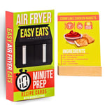 Boxer Gifts Easy Eats Cards-52 Delicious and Quick 10 Minute Prep Air Fryer Recipes for Beginners | Cookbook in Card Format with Wooden Stand, Cardboard