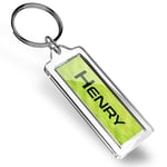 Henry Name Yellow Tennis Ball Keyring   #135865