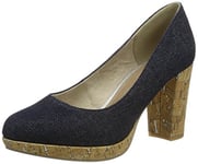 s.Oliver Femme 22409 Escarpins, Bleu (DK Blue Denim 829), 42 EU