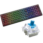 Ducky Zero 6108 Classic Black Wireless Mechanical Keyboard - Hot-swappable Cherry MX2A Blue DKZE2408ST3-CCUKPDOECL1AW1