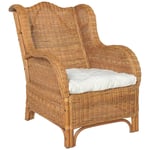 Furniture Limited - Canapé avec coussin Marron clair Rotin