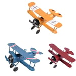 3-delad vintage flygplan modell i metall, retro glidflygplan