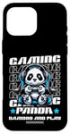 Coque pour iPhone 16 Pro Max Graphique de jeu vidéo Panda Gaming pour hommes, garçons, femmes, enfants