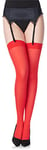 Merry Style Bas Autofixants pour Femmes en Microfibre, Bas Unis, Lingerie Sexy Sous-vêtements Femme Modèle MS 799 40 DEN (Rouge, XS-S)