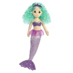 Aurora, 33204, Sea Shimmers Alexa la Sirène, 46 cm, Peluche, Rose, Violet, Peche, Aqua, Pink, Purple, Peach