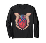 Anatomical heart in hands design Long Sleeve T-Shirt