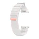 Samsung Bracelet pour Samsung Galaxy Watch 20mm/S/M Confort en Tissu Blanc