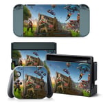 Kit De Autocollants Skin Decal Pour Nintendo Ns Switch Fortnite Console De Jeux Fortnite, T1tn-Switch-5214