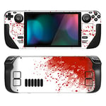 PlayVital Kit d'Autocollants de Protection pour Steam Deck OLED,Stickers Skin Vinyl pour Steam Deck LCD-Éclaboussure de Sang